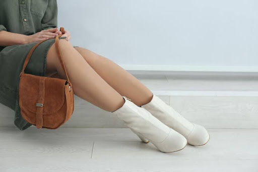 Knee-High White Boots